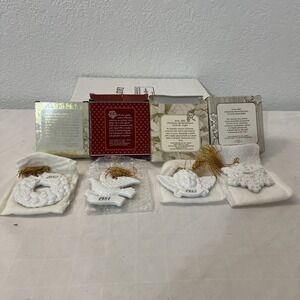 Vintage Christmas AVON CERAMIC 1980‎ 1981 1982 1983 Wreath Dove Angel Snowflake